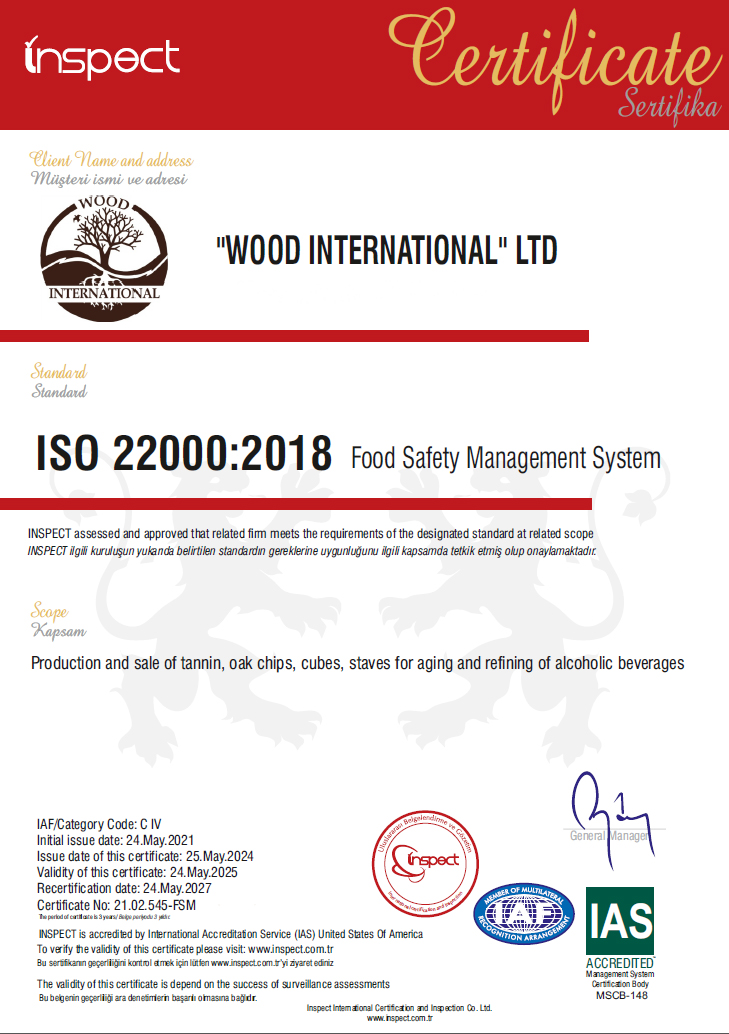 Quality certificate